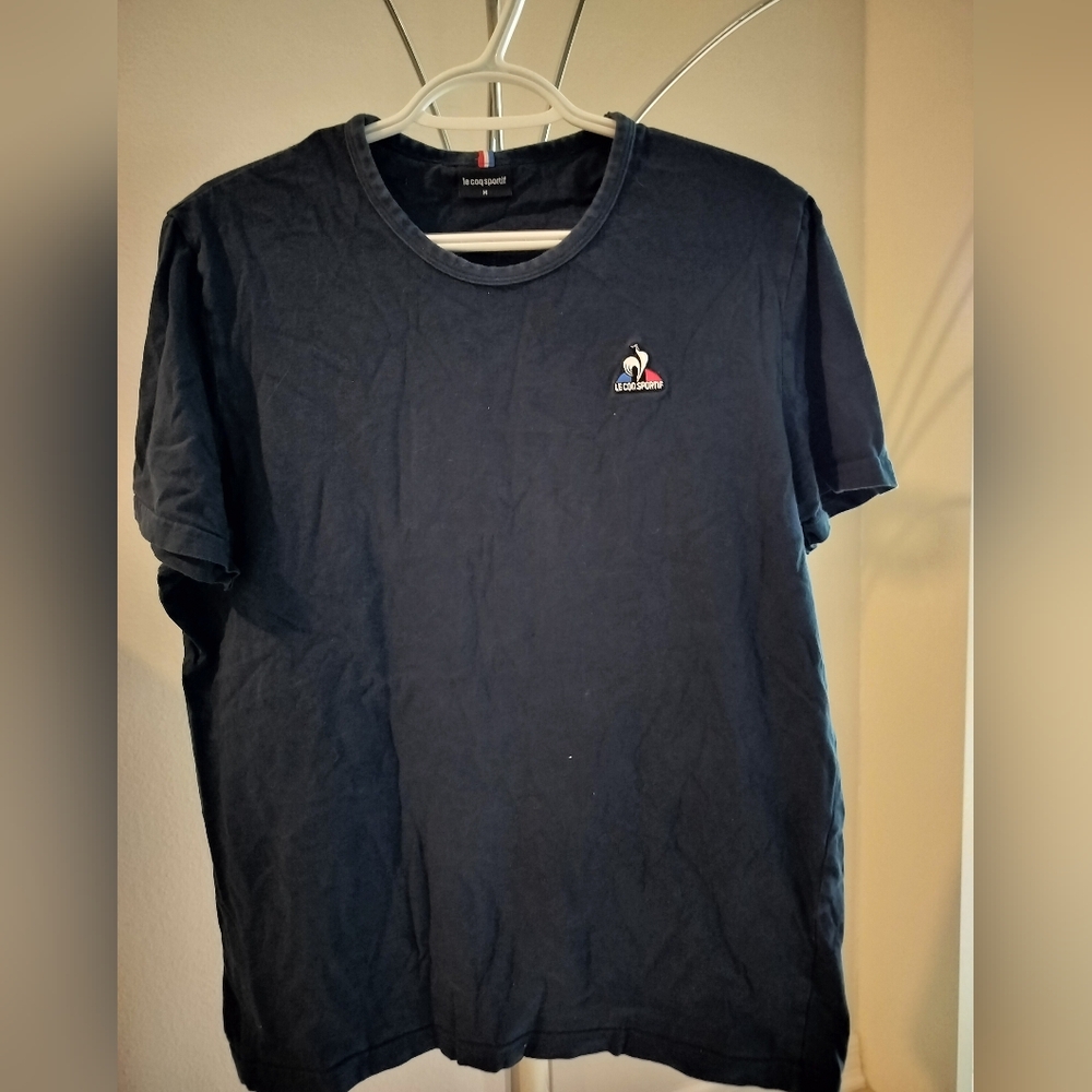 Le Coq Sportif Men's Navy Blue Short Sleeve Tee